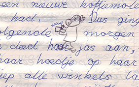 uittreksel van 'Kaatje': eigen handschrift met 7 jaar